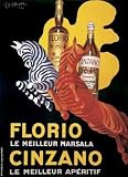 Fridge Magnet-Classic Cinzano Advertising-7cm x 4.5cm-Set of 2
