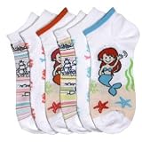 Mamia Lot of 3 Pairs Toddler To Young Girls Ped Assorted SeaWorld Kids Socks