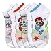Mamia Lot of 3 Pairs Toddler To Young Girls Ped Assorted SeaWorld Kids Socks