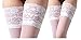 Coromose® Sexy Womens Lace Top Thigh High Stockings (White)