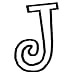 Egyptian Cotton Huck Christmas Towel with Applique Curlz Letter: J
