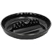 Gessner 341BK 7" Diameter, Black Phenolic Executive Ashtray with Center Safety Ridge and Cigar Notch (Case of 72)