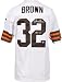 Jim Brown Autographed Cleveland Browns White Throwback Custom Jersey with HOF 71 Inscription