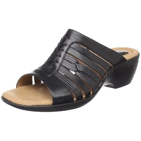 Clarks Womens Trophy Ribbon Slide Sandal