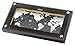 Seiko Desk and Table World Time Clock Genuine Dark Ebony Veneer Wooden Case #QXG121BLH