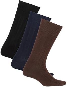 Sugar Free Sox Mens Assorted 3 Pack Health Socks | Diabetic Socks