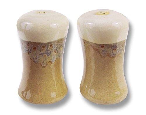 Clay In Motion Handmade Ceramic Salt & Pepper Shaker Set - Desert Sand