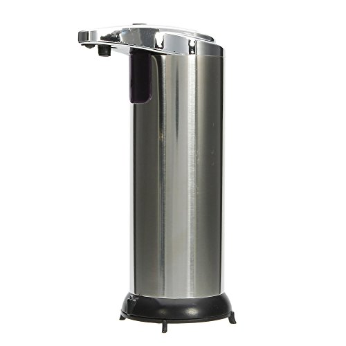 Olymstore Convenient Soap Dispenser Stainless Steel Sanitizer Automatic Kitchen Hand Touchless Sensor Pump Fully Automatic and Touch-free Operation