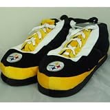 Pittsburgh Steelers NFL Wrapped Logo Plush Sneaker Slippers - L