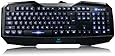 AULA LED Illuminated Ergonomic USB Multimedia Backlight Backlit Gaming Keyboard (Blue)(SI-859)