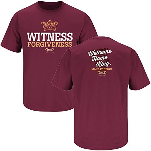 Cleveland Cavalier Fans - Witness Forgiveness LeBron James maroon t shirt (X-Large)