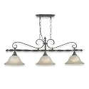 Royce Lighting RPB22270/3-27 Urban Colonial Three-Light Billiard Pendant Peruvian Bronze with Sepia Tinted Globes
