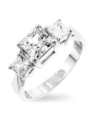 Princess Cut Triplet Anniversary Ring