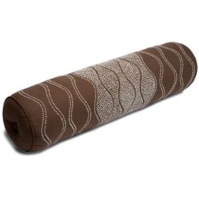Natori Block Print 8-By-30-Inch Silk Bolster Pillow by Natori