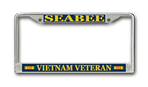US Navy Seabee Vietnam Veteran License Plate Frame
