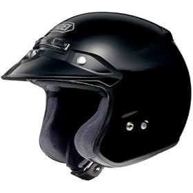 Shoei RJ Platinum-R Open Face Motorcycle Helmet Black Extra Large