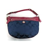 Coach Laura Signature Hobo Handbag - Navy/Pink