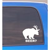 Bear plus deer equals beer? bear + deer = beer? funny joke truck car vinyl decal... 