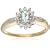 Ladies Aquamarine & Diamond Cluster Ring, 9 Carat Yellow Gold set with 0.15  Carat Total Diamond Weight