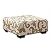 Furniture of America Cranbrook Beige Pattern Living Room Ottoman