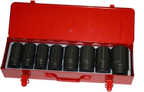 Porter Cable PTA45 8 PC 3/4-Inch Metric Deep Impact Socket Set