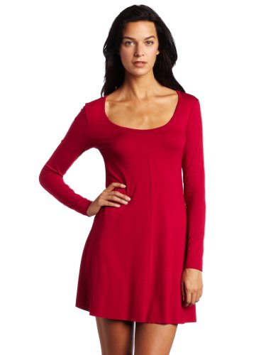 Three Dots Women's Long Sleeve Scoop Neck Dress Three Dots Women's Long Sleeve Scoop Neck Dress