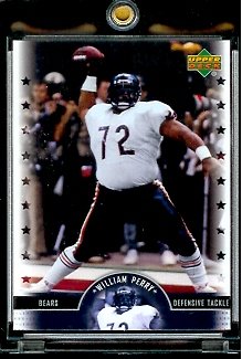 2005 Upper Deck Legends William Perry Chicago Bears Football Card #15 - Mint Condition - In Protective Display Case !!