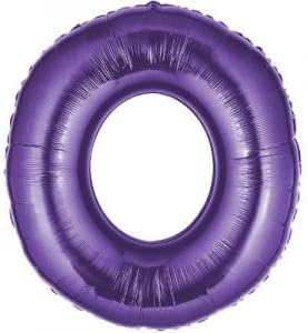 Large Purple Number 0 Balloons, Purple Number 0 Balloon is 40" high