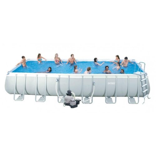 piscine intex ultra silver rect. 7 32x3 66x1 32 + filtre a sable