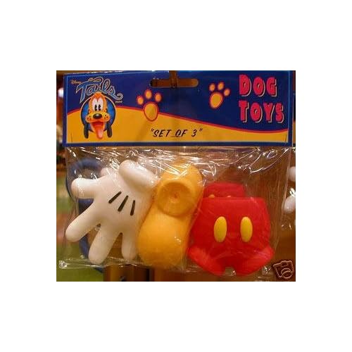 Set Of 3 Mickey Mouse Body Parts Dog Toys Walt Disney World Exclusive 