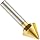 Magafor 4832 Series Cobalt Steel Single-End Countersink, TiN Coating, 3 Flutes, 60 Degrees, Round Shank