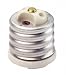 Leviton 8681 Mogul-Medium Base, One-Piece, Adapters and Extensions, Incandescent, Glazed Porcelain Lampholder, To Be Used in Porcelain Sockets Only, White