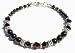 January Garnet Birthstone Beaded Pearl Bracelet- Sterling Silver Swarovski Crystal Bracelets