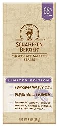 Scharffen Berger Chocolate Bar, Markham Valley Semi-Sweet (68% Cacao), 3-Ounce Bars (Pack of 6)