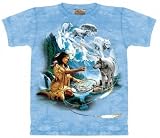 The Mountain Dreams of the Wolf Spirit Native American Adult Tee T-shirt