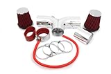 03-08 Dodge Ram Hemi 5.7L V8 Dual / 04-07 Durango Hemi 5.7L V8 Dual Short Ram Intake Red (Included Air Filter) #SR-DG-9R