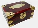 Oriental Jewelry Box with Jade Carving