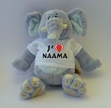 Peluche �l�phant avec un T-shirt: J_aime Naama