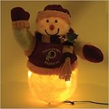 New Fiber Optic Christmas Snowman Washington Redskins