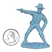 TSSD Civil War Dismounted Cavalry Plastic Army Men: 12 Light Blue 54mm Figures - 1:32 Scale