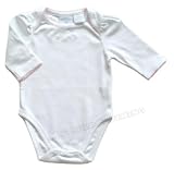 Pima Cotton Long Sleeve Onesie with Star Embroidery