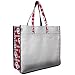 University of Oklahoma Tote Bag OU Logo with Clear Sides and Cotton Fabric - SEE Through Thru Bag for School Events or Beach GIFT IDEA for MEN Women Ladies MOM Mother or Dad Teachers and Travelers