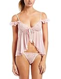 IMAGE OF Escante Womens Sweet and Flirty Nightgown, Pale Pink, Small