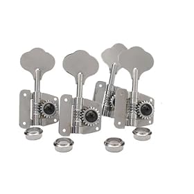 4pcs Silver Bass Machine Heads Tuning Pegs Club Button: Musical Instruments