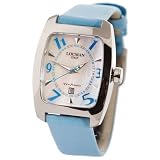 LOCMAN Watches:Locman Italy Titanio Tonneau Women's Light Blue Satin Strap Watch