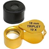 10X Loupe Midas Gold 18mm Coin Stamp Magnifier Tool