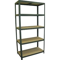 Steckregal Schwerlastregal 180x90x45 cm 5 B�den mit Unterzug 265 kg pro Boden beschichtet