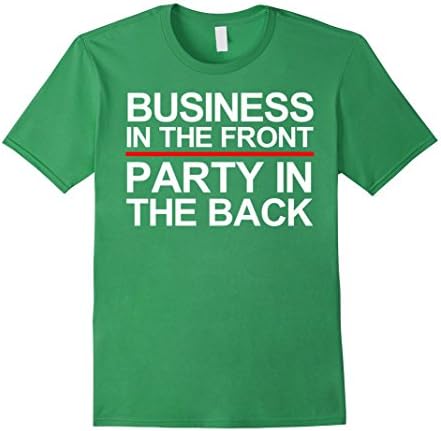 Men's Business Front Party Back Mullet T-Shirt 80s Retro Murica XL Grass