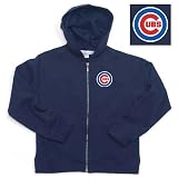 Chicago Cubs MLB Girls Lucky Full Zip Hooded Jacket (Navy)