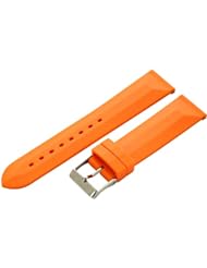 20mm Orange Rubber / Silicone Diver Sport Watch Band Fits All with Quick Release Pins